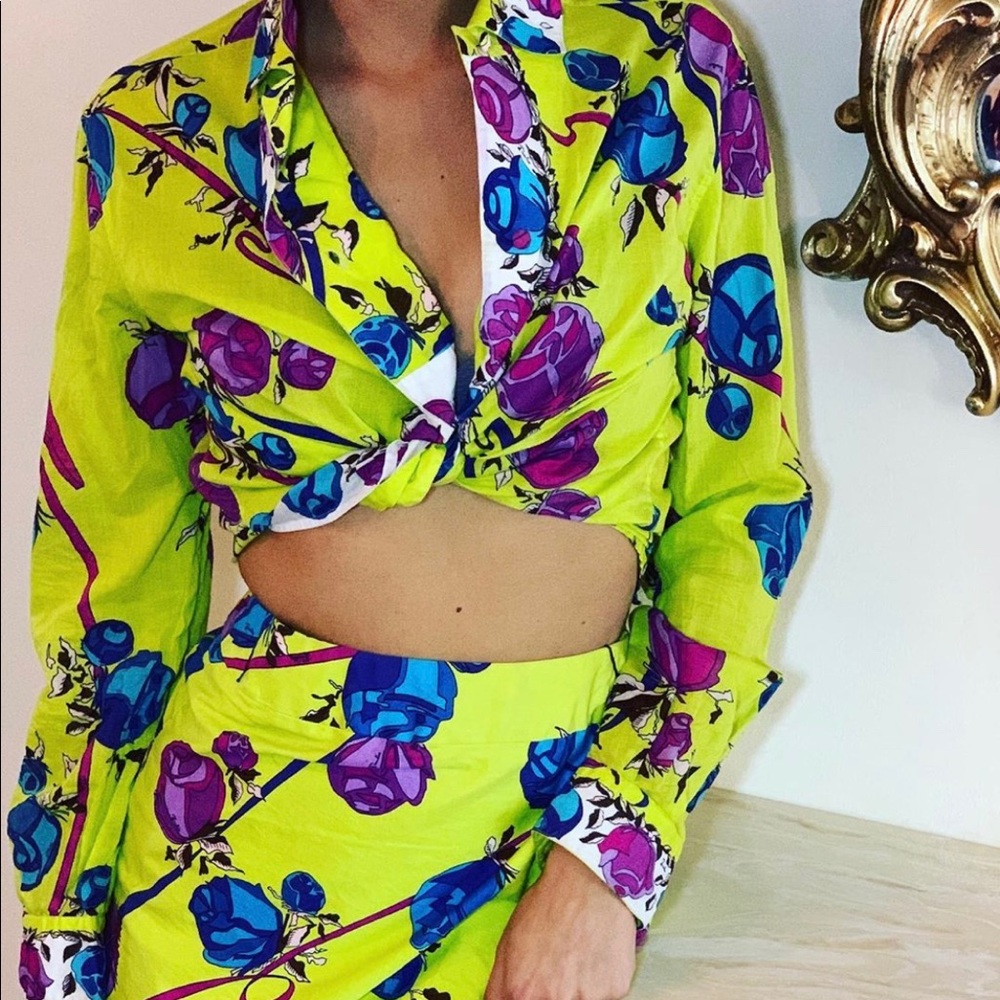 Vintage Emilio Pucci 2 piece (skirt + button up)